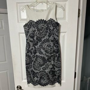 NWT London Times Sleeveless Lace Pattern Sheath Dress